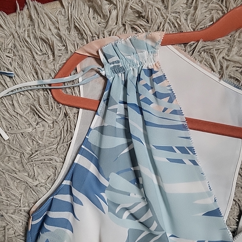 Reiss Dress Tropical Botanical Vacation Resort Travel Summer Spring Wedding 4 - Picture 5 of 12